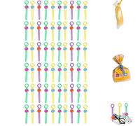 Multi Purpose Sealer, Explainout Multi-purpose Sealer, Multipurpose Elastic Cord Organizer for Sealing Food Bags, Sealing Food Bag & Organizing Wires, Reusable Zip Tie (60 Pcs(Random color))