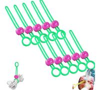 Multi Purpose Sealer, Multifunctional Bag Sealers, Reusable Multipurpose Zip Cable Ties, for Sealing Food & Organizing Wires (Green,10pcs)