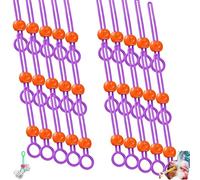 Multi Purpose Sealer, Multifunctional Bag Sealers, Reusable Multipurpose Zip Cable Ties, for Sealing Food & Organizing Wires (Purple,30pcs)