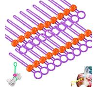 Multi Purpose Sealer, Multifunctional Bag Sealers, Reusable Multipurpose Zip Cable Ties, for Sealing Food & Organizing Wires (Purple,20pcs)