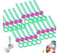 Multi Purpose Sealer, Multifunctional Bag Sealers, Reusable Multipurpose Zip Cable Ties, for Sealing Food & Organizing Wires (Green,20pcs)
