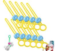 Multi Purpose Sealer, Multifunctional Bag Sealers, Reusable Multipurpose Zip Cable Ties, for Sealing Food & Organizing Wires (Yellow,10pcs)
