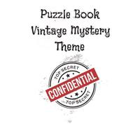 Multi Puzzle book: Vintage Mystery themed | 6x9 inches | Cryptogram | Sudoku | Word Scramble | Mine Finder | Solutions Included |