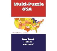 Multi-Puzzle USA Word Search, Sudoku, Crossword: Multi-Puzzle USA Themed Word Search, Sudoku, and Crossword | 6x9 inches | 76 puzzles | For Adults, ... | Gift for Vacations, Holidays and Relaxation