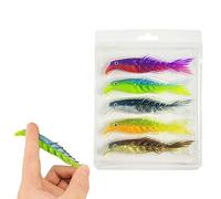 Multi Segments Soft Lures, Multi Jointed Fishing Lure Set, Soft Fishing Lures Kit, Soft Plastic Trout Fishing Lures (5Pcs, 0.35oz, 5.12in)