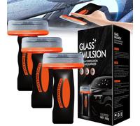 Multi-Surface Oil Film Cleaning Brush for Auto & Household Glass - Glass Cleaning Board, Cleaner Guard for Mirrors, Shower Doors, Windows and Car (3pcs)