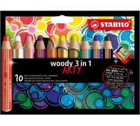 Multi-Talented Pencil - STABILO woody 3 in 1 - ARTY - Pack of (Importación USA)