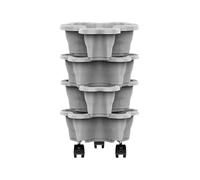 Multi-Tier Stackable Planter, Weatherproof Drainage System, Indoor Outdoor Pots, Heavy Duty Sturdy Design for Garden Yard Farm Patio Balcony Lawn Home Decor Vegetable Plant Growing