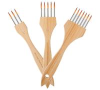 Multi-Tooth PaintBrush- 18 cm Acrylic Rake, Nylon Wool Art Comb, 3 Piece Painting Kit With Texture Bristles | Oil Watercolor Acrylic BrushFor Canvas Pottery DIY Beginners And Adults