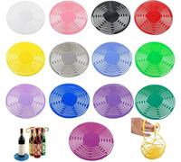 Multi-use Silicone Storage Bag & Organizer,Silicone Wine Carrier Bag,Multifunctional Handheld Bottle Mesh Coaster Mat Mesh Design Reusable Stable Elastic for Wine,Fruit Basket,Heat Pad (13pcs)