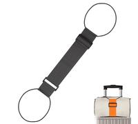 Multi Use Strong Adjustable Luggage Connector Straps, 2026 New Suitcases Rainbow Travel Straps (1 Black)