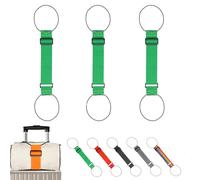 Multi Use Strong Adjustable Luggage Connector Straps,Adjustable Luggage Strap for Secure Stacking,Colorful Rainbow Strap with Elastic Rope, Waterproof, Wear-Resistant (Grass Green,3pcs)