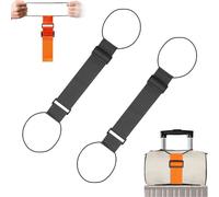 Multi Use Strong Adjustable Luggage Connector Straps - Easy to Identify Heavy Duty Suitcase Belts for Secure Stacking, Hands Free Bag Bungee, Travel Accessories for Extra Bags (Black,2Pcs)