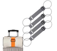 Multi Use Strong Adjustable Luggage Connector Straps, Elastic Travel Secure Luggage Stacking Belt for Hands-Free Travel (4pcs Gray)