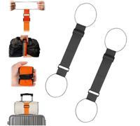 Multi Use Strong Adjustable Luggage Connector Straps,Flexible Luggage Strap,Elastic Fastening Wear-Resistant Elastic Belt for Luggages,Secure Stacking & Hands-Free Travel (2C)