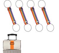 Multi Use Strong Adjustable Luggage Connector Straps, Luggage Connector Straps for Securing & Stacking, Connect Two Suitcases for Travel & Outdoor Use (4*Multicolor)