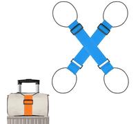 Multi Use Strong Adjustable Luggage Connector Straps, Luggage Connector Straps for Securing & Stacking, Connect Two Suitcases for Travel & Outdoor Use (2*Blue)