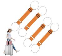 Multi Use Strong Adjustable Luggage Connector Straps, Luggage Connector Straps for Suitcases, Secure Stacking (Orange)