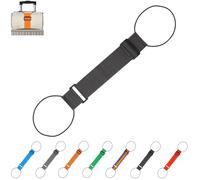 Multi Use Strong Adjustable Luggage Connector Straps, Luggage Connector Straps, Suitable for All Types of luggages, Stretchable Attachment Accessories Belts with Metal Buckle (Black)