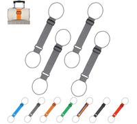 Multi Use Strong Adjustable Luggage Connector Straps, Luggage Connector Straps, Suitable for All Types of luggages, Stretchable Attachment Accessories Belts with Metal Buckle (4pcs-Gray)