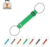 Multi Use Strong Adjustable Luggage Connector Straps, Luggage Connector Straps, Suitable for All Types of luggages, Stretchable Attachment Accessories Belts with Metal Buckle (Green)