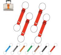Multi Use Strong Adjustable Luggage Connector Straps, Luggage Connector Straps, Suitable for All Types of luggages, Stretchable Attachment Accessories Belts with Metal Buckle (4pcs-Red)