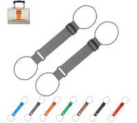 Multi Use Strong Adjustable Luggage Connector Straps, Luggage Connector Straps, Suitable for All Types of luggages, Stretchable Attachment Accessories Belts with Metal Buckle (2pcs-Gray)