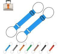 Multi Use Strong Adjustable Luggage Connector Straps, Luggage Connector Straps, Suitable for All Types of luggages, Stretchable Attachment Accessories Belts with Metal Buckle (2pcs-Blue)
