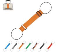 Multi Use Strong Adjustable Luggage Connector Straps, Luggage Connector Straps, Suitable for All Types of luggages, Stretchable Attachment Accessories Belts with Metal Buckle (Orange)