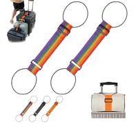 Multi Use Strong Adjustable Luggage Connector Straps, Luggage Essentials for Suitcases, Secure Stacking & Hands-Free Travel, Packing Tips, for Travels (Colorful)