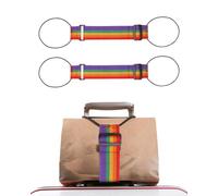 Multi Use Strong Adjustable Luggage Connector Straps, Multi Use Strong Adjustable Luggage Connector Straps Secure Stacking & Hands-Free Travel for Suitcases Rainbow Travel Strap (2pcs-B)