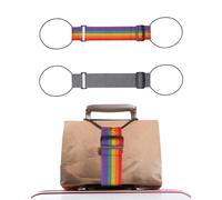 Multi Use Strong Adjustable Luggage Connector Straps, Multi Use Strong Adjustable Luggage Connector Straps Secure Stacking & Hands-Free Travel for Suitcases Rainbow Travel Strap (2pcs-D)