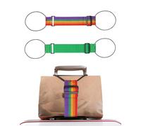 Multi Use Strong Adjustable Luggage Connector Straps, Multi Use Strong Adjustable Luggage Connector Straps Secure Stacking & Hands-Free Travel for Suitcases Rainbow Travel Strap (2pcs-C)