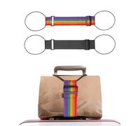 Multi Use Strong Adjustable Luggage Connector Straps, Multi Use Strong Adjustable Luggage Connector Straps Secure Stacking & Hands-Free Travel for Suitcases Rainbow Travel Strap (2pcs-A)