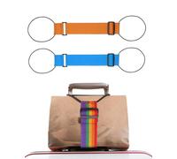 Multi Use Strong Adjustable Luggage Connector Straps, Multi Use Strong Adjustable Luggage Connector Straps Secure Stacking & Hands-Free Travel for Suitcases Rainbow Travel Strap (2pcs-H)