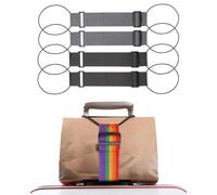Multi Use Strong Adjustable Luggage Connector Straps, Multi Use Strong Adjustable Luggage Connector Straps Secure Stacking & Hands-Free Travel for Suitcases Rainbow Travel Strap (4pcs-D)