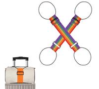 Multi Use Strong Adjustable Luggage Connector Straps - Securely Stack Two Suitcases for Easy Travel, Durable & Waterproof (Multicolor,2pcs)