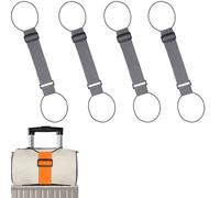Multi Use Strong Adjustable Luggage Connector Straps - Securely Stack Two Suitcases for Easy Travel, Durable & Waterproof (Gray,4pcs)