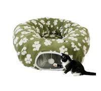 Multi-Use Washable Cat Donut Tunnel Large Plush Comfort with Toy Ball