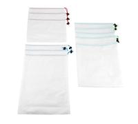 Multi-Wits 11 Stück wiederverwendbare Mesh-Taschen mit Kordelzug, Aufbewahrungssäcke für Obst und Gemüse, atmungsaktive Polyester-Mesh-Beutel mit Kordelzugverschluss für den Einkauf, Reisen