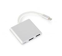 MULTIADAPTADOR GEMBIRD USB TIPO C, PLATEADO