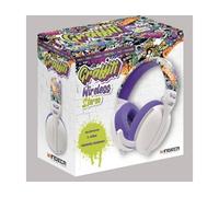 Indeca Graffiti Auriculares Gaming Inalámbricos 2.4GHz/Bluetooth Multiplataforma Blancos