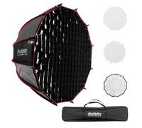 Multiblitz Softbox Deep Rota SF-90 Bowens con Rejilla y difusores, modificador de luz para Flash de Estudio y luz LED Continua, difusor de luz para fotografía de Retratos e iluminación de vídeo