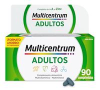Multicentrum Complemento Alimenticio Multivitamínico y Multimineral para Adultos y Adolescentes, Sin Gluten, 90 Comprimidos