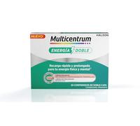 Multicentrum Energía Doble, Complemento Alimenticio con Biotina, Vitamina B, Rhodiola Rosea y Theobroma Cacao Para una Recarga Rápida y Prolongada de tu Energía, 20 Comprimidos de Doble Capa