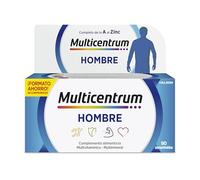 Multicentrum Hombre Complemento Alimenticio Multivitamínico y Multimineral Para Hombres, Con Vitamina C y D, Sin Gluten - 90 Comprimidos