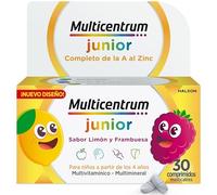 Multicentrum - Complemento alimenticio Junior - Multivitamínico, sin gluten - 30 comp. masticables