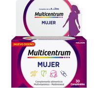 Multicentrum Mujer Complemento Alimenticio Multivitaminas Con 13 Vitaminas y 11 Minerales, Sin Gluten, 30 Comprimidos
