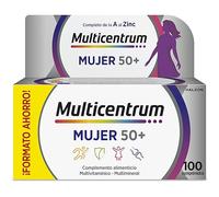 Multicentrum Mujer 50+, Complemento Multivitamínico, Sin Gluten, 100 Comprimidos