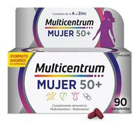 Pfizer – Multicentrum Mujer 50+ Complemento multivitamínico con Vitamina C y Zinc, Sin gluten 90 comp